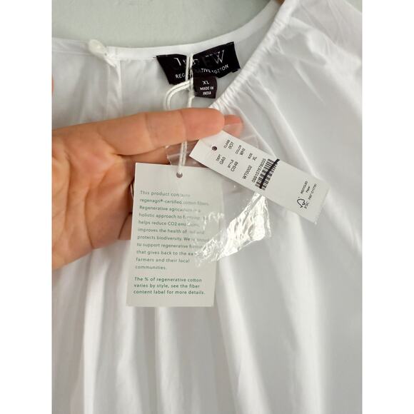 J.Crew | NWT Hyacinth top in cotton poplin in White | Sz XL - Picture 5 of 10